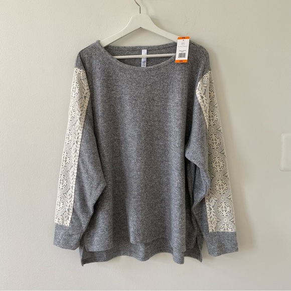 Flora Nikrooz Women’s Long Sleeve with Lace Top NEW - Picture 1 of 7